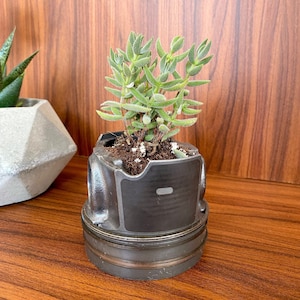 Real Car Piston Flower Pot / Real Car Engine Parts / Upcycled / Flower Pot / Design / Custom Piston Flower Pot