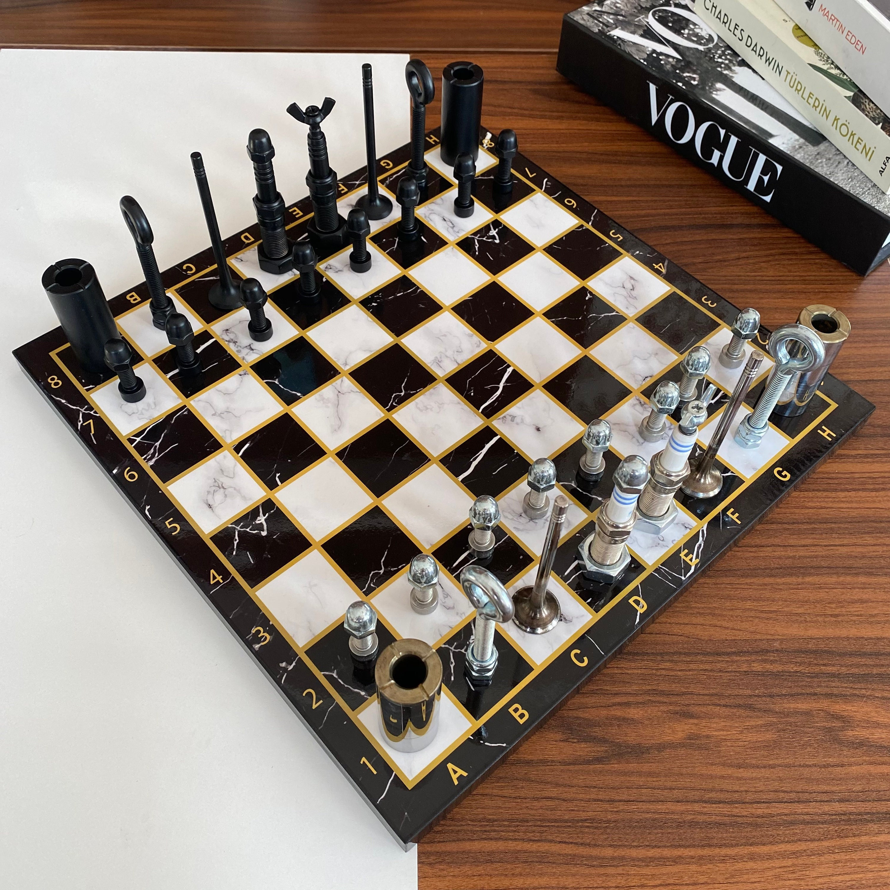 Unique Recycled Auto Part Chess Set - Chess Boutique