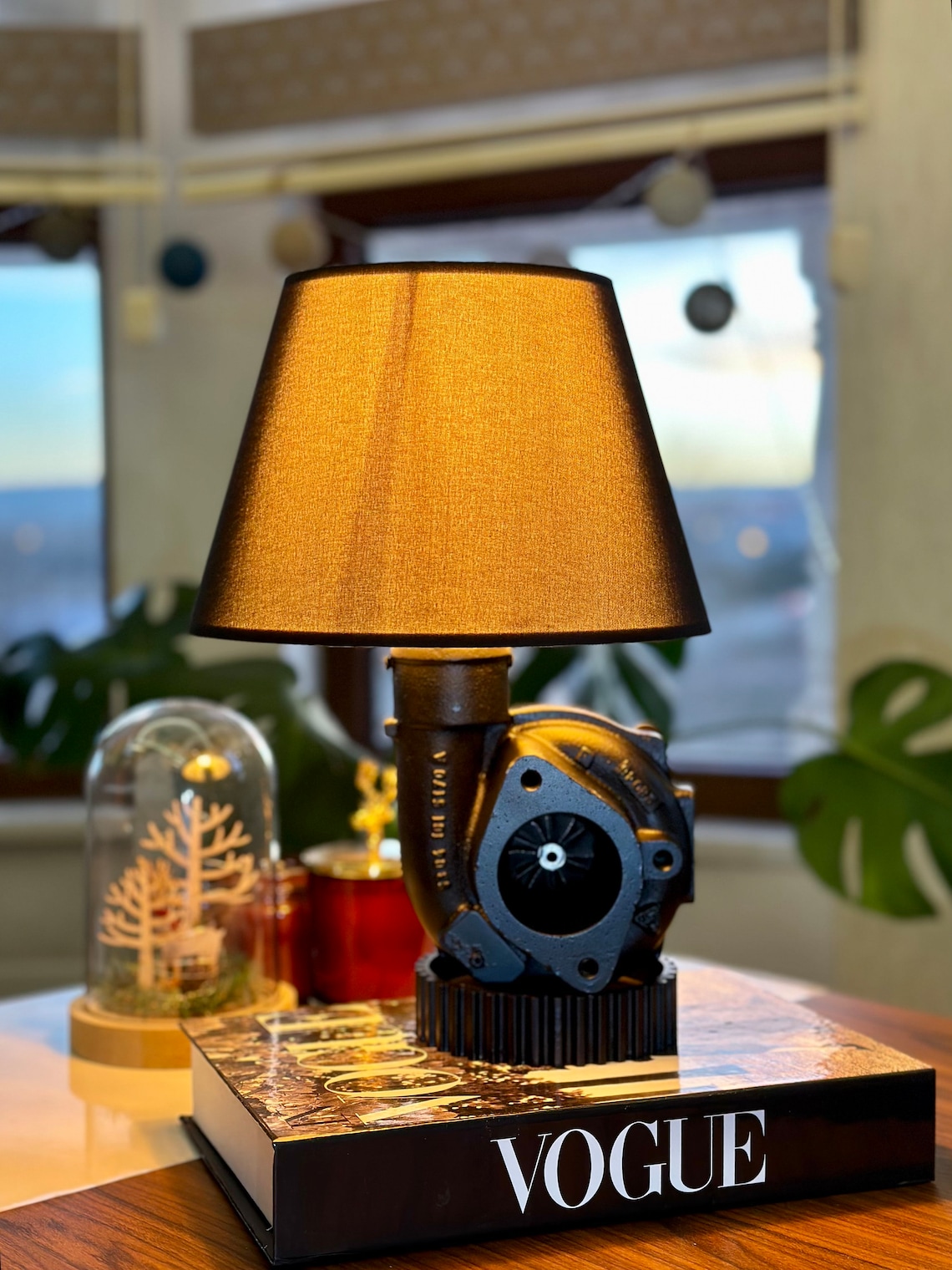 Turbo Lamp / Real Car Engine Parts / Black Turbocharger Table Etsy