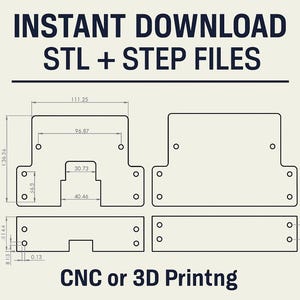 Antweight Combat Robot Armour Files – STL/STEP Plates for Fingertech Viper Chassis for CNC or 3D Print Instant Download