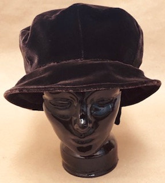 Liz Claiborne Chocolate Brown Velvet-Look Hat and… - image 9