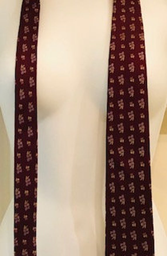 Gianni Versace Vintage Designer Tie | Maroon and … - image 6