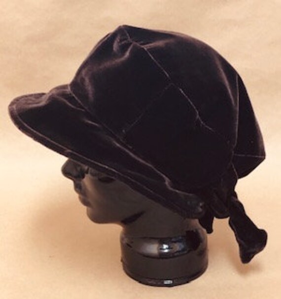 Liz Claiborne Chocolate Brown Velvet-Look Hat and… - image 8