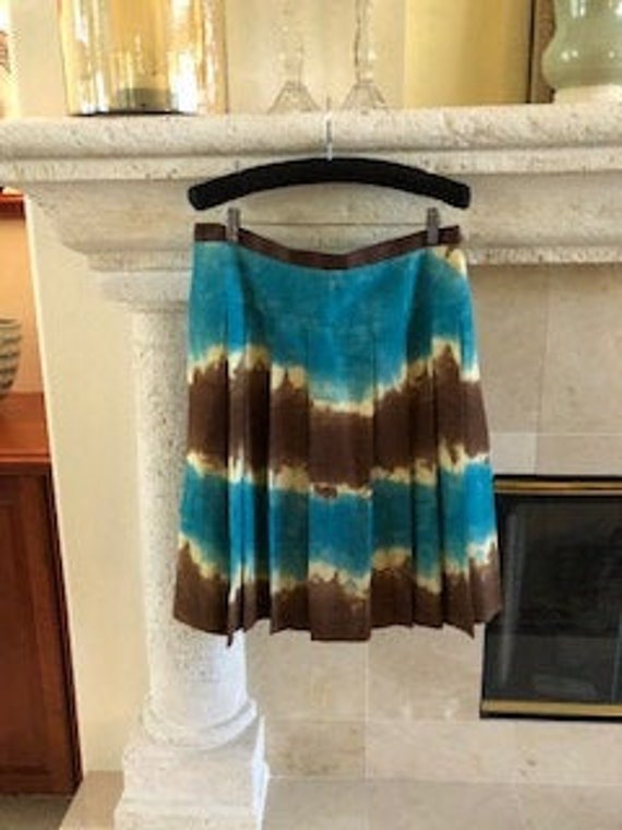 Anne Klein Skirt | Vintage 100% Silk Ombre Skirt |