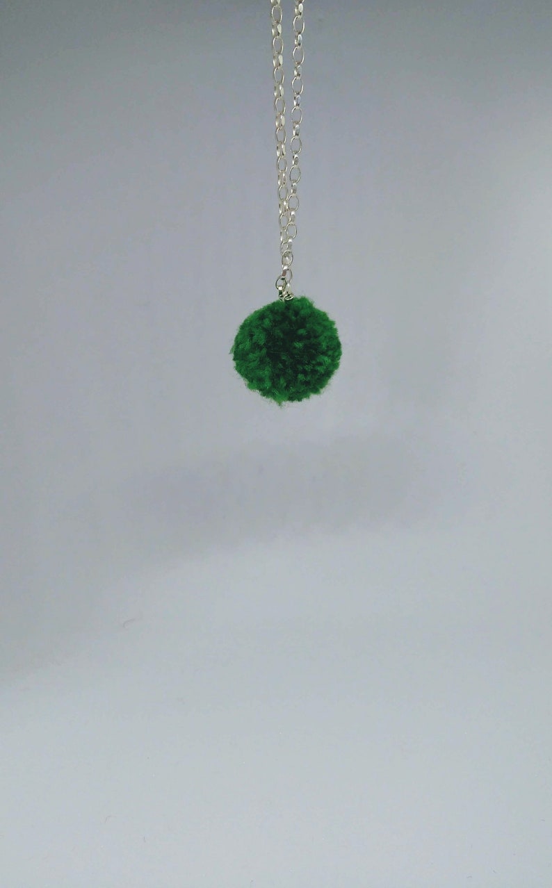 Sterling silver pom pom chain bracelet
