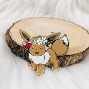 Kawaii Eevee Pin - Hard Enamel - Kawaii Monsters