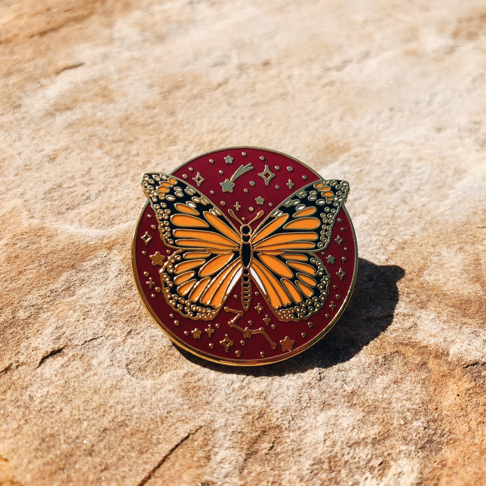 SECONDS Celestial Monarch Butterfly Enamel Pin Lapel Pin Etsy