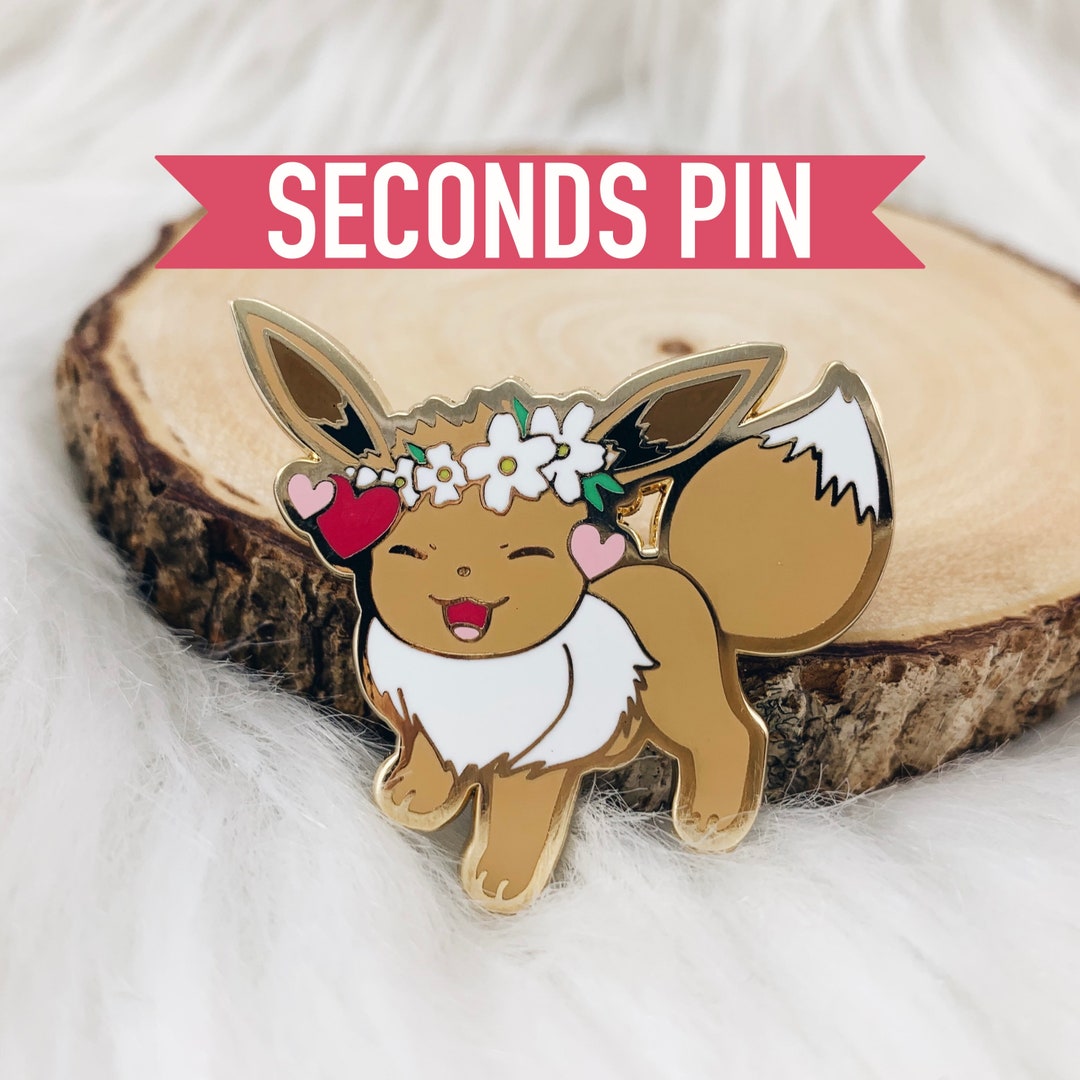 SECONDS* SALE - Eevee Hard Enamel Pin - Playful Poke Collection Gold or ...