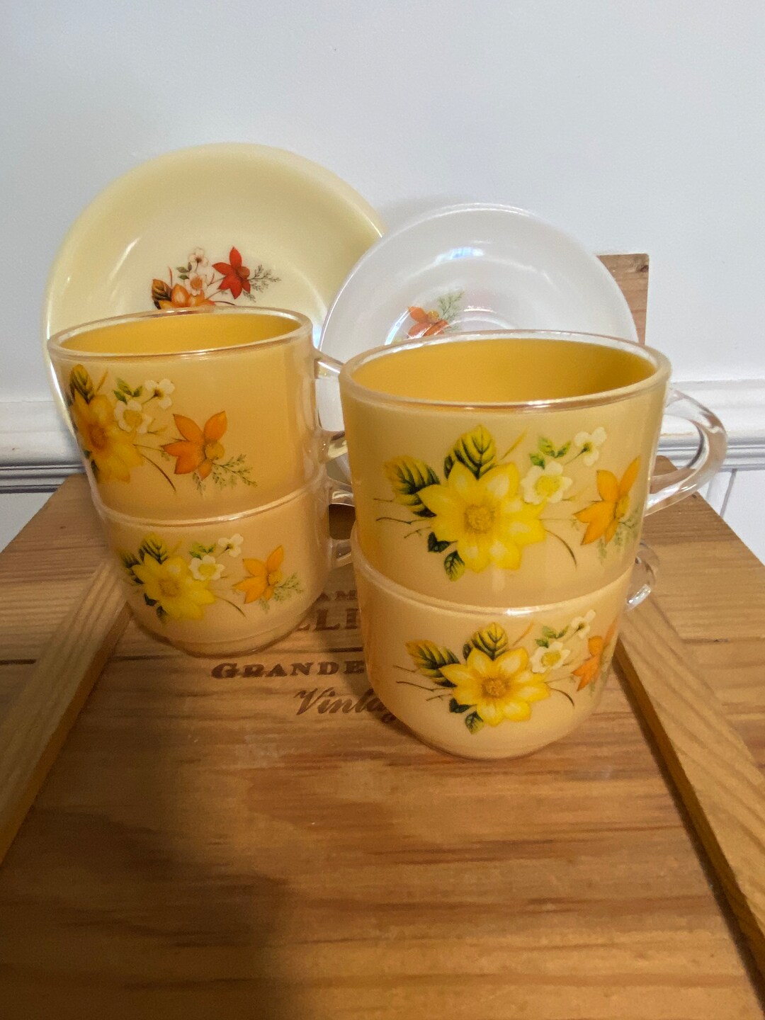 Vintage Cup Saucer & Plate Sets X 4 in Perfect Unused Etsy