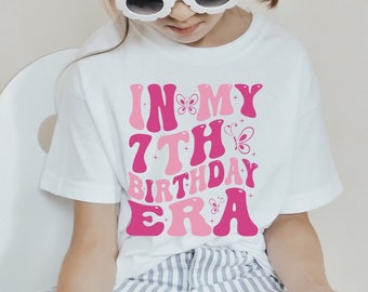 7th Birthday Era Tshirt, Girls 7th Birthday T-shirt, Kids In my 7th Birthday Era, I am 7, Seven Birthday, 7 year Old Gift, kids Party Ideas