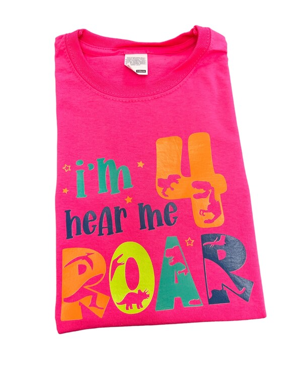 Roar I Am 7 Dinosaur T-Shirt - Colorful Kids Birthday Gift Roar I Am 7 Dinosaur T-Shirt - Colorful Kids Birthday Gift