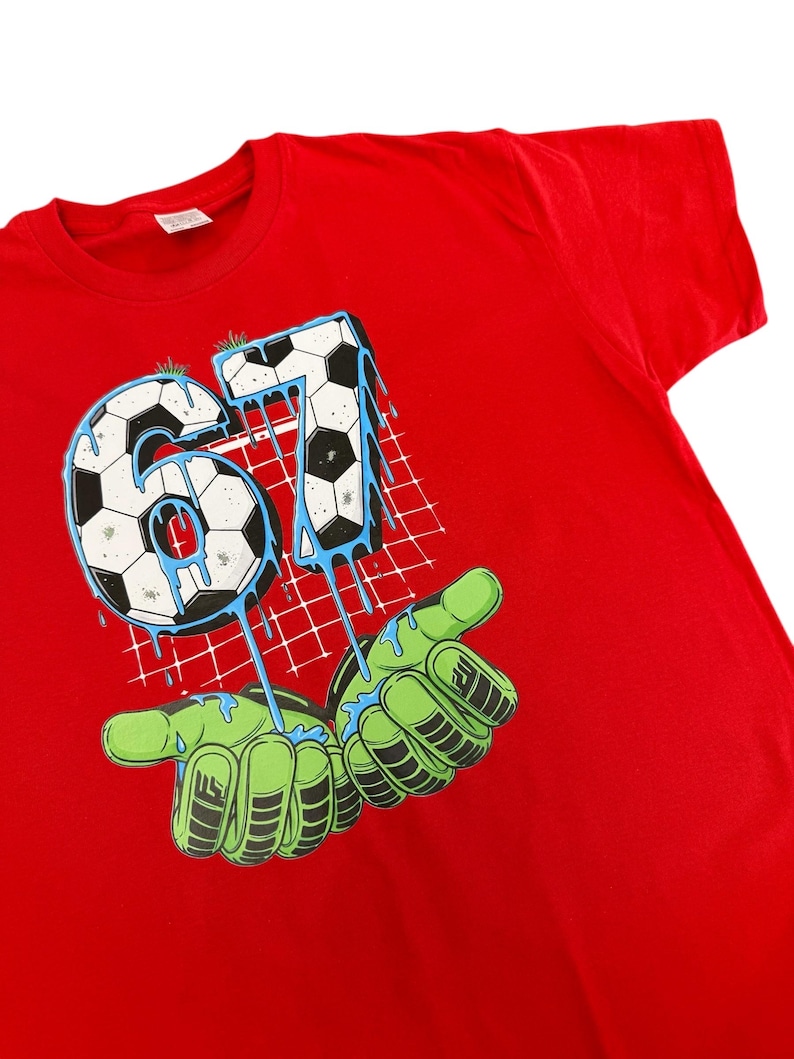 Football 6 7 Kids T-shirt, 67 Boys Shirt, Football Themed 67 T shirt, 67 Meme, Funny 67 Top, Six Seven Funny Tshirt, Viral T-shirt For Kids image 7