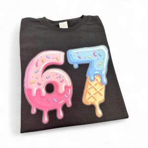 67 Kids T-shirt, Six Seven Shirt, Trending 6 7 Top, 67 Trend T shirt, 67 Meme Shirt, Boys 67 Top, Girls 67 T-shirt, Six Seven Ice Cream Drip image 5