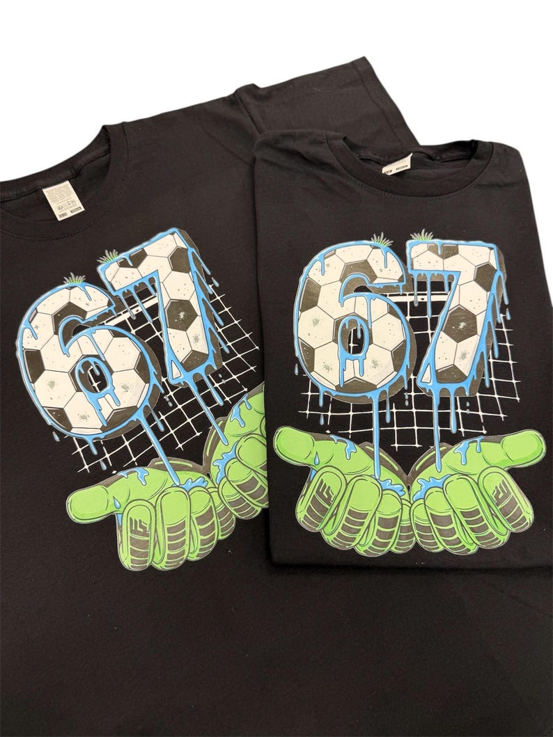 Football 6 7 Kids T-shirt, 67 Boys Shirt, Football Themed 67 T shirt, 67 Meme, Funny 67 Top, Six Seven Funny Tshirt, Viral T-shirt For Kids image 8