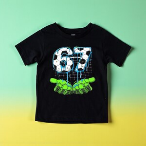 Football 6 7 Kids T-shirt, 67 Boys Shirt, Football Themed 67 T shirt, 67 Meme, Funny 67 Top, Six Seven Funny Tshirt, Viral T-shirt For Kids image 4