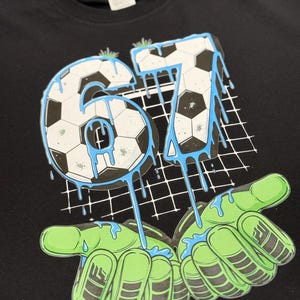 Football 6 7 Kids T-shirt, 67 Boys Shirt, Football Themed 67 T shirt, 67 Meme, Funny 67 Top, Six Seven Funny Tshirt, Viral T-shirt For Kids image 5