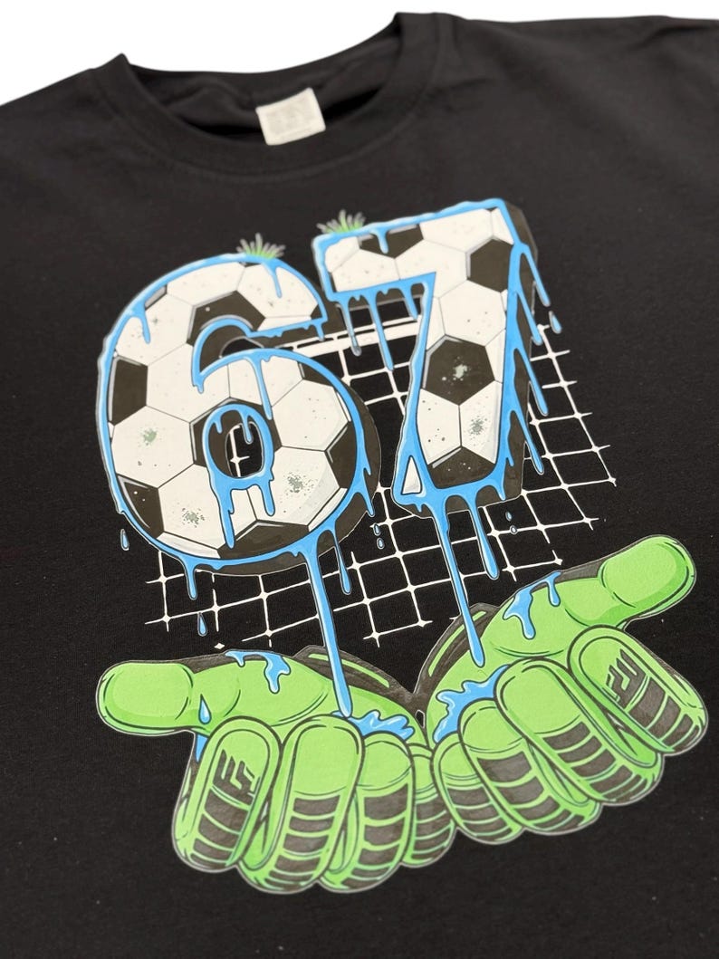 Football 6 7 Kids T-shirt, 67 Boys Shirt, Football Themed 67 T shirt, 67 Meme, Funny 67 Top, Six Seven Funny Tshirt, Viral T-shirt For Kids image 5
