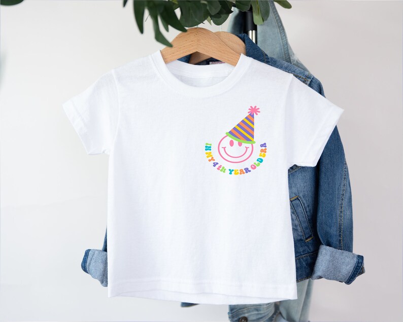 4th Birthday Tshirt, In My 4 Year Old birthday Era T-shirt, Boys Birthday Shirt, I Am 4, Fourth Birthday Ideas, Kids Birthday Tshirt, Gifts bild 2