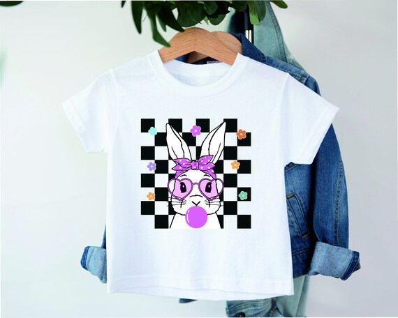 Bubblegum Bunny Kids Easter T-shirt, Children's Easter Party