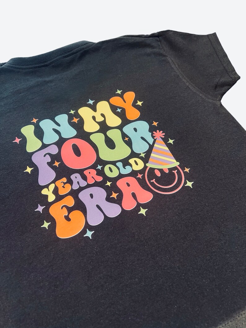 4th Birthday Tshirt, In My 4 Year Old birthday Era T-shirt, Boys Birthday Shirt, I Am 4, Fourth Birthday Ideas, Kids Birthday Tshirt, Gifts bild 4