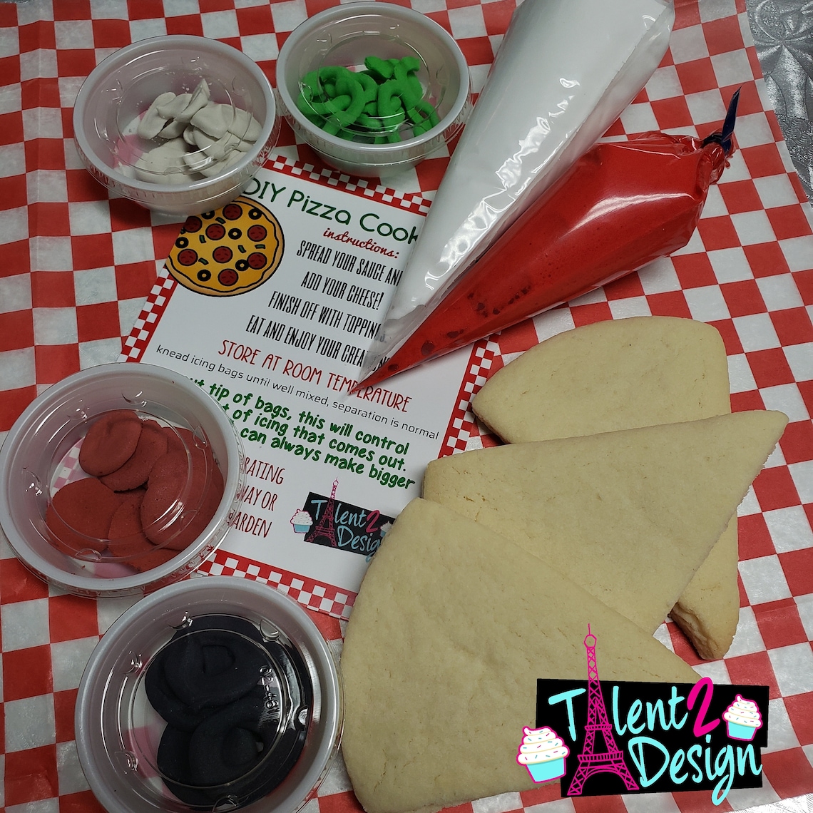 DIY Cookie Kit Pizza Style Etsy