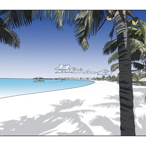 Maunday&#39;s Bay Beach Print - Anguilla Print