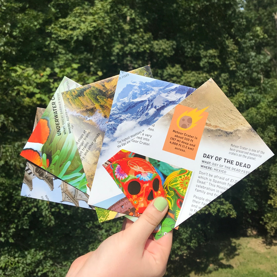 Geography Envelope Set Assorted Etsy