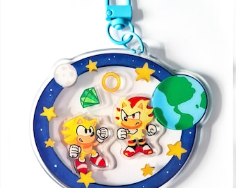 Sonic Galaxy Shaker Charm Keychain