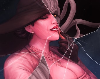 Lady Dimitrescu A3 poster re8 Resident Evil Village