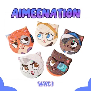 Overwatch Kitty Pin badges Moira,Mercy,Ana,Baptiste,Lifeweaver
