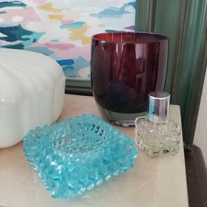 Vintage Fenton Hobnail Salt Cellar or Votive Candle Holder
