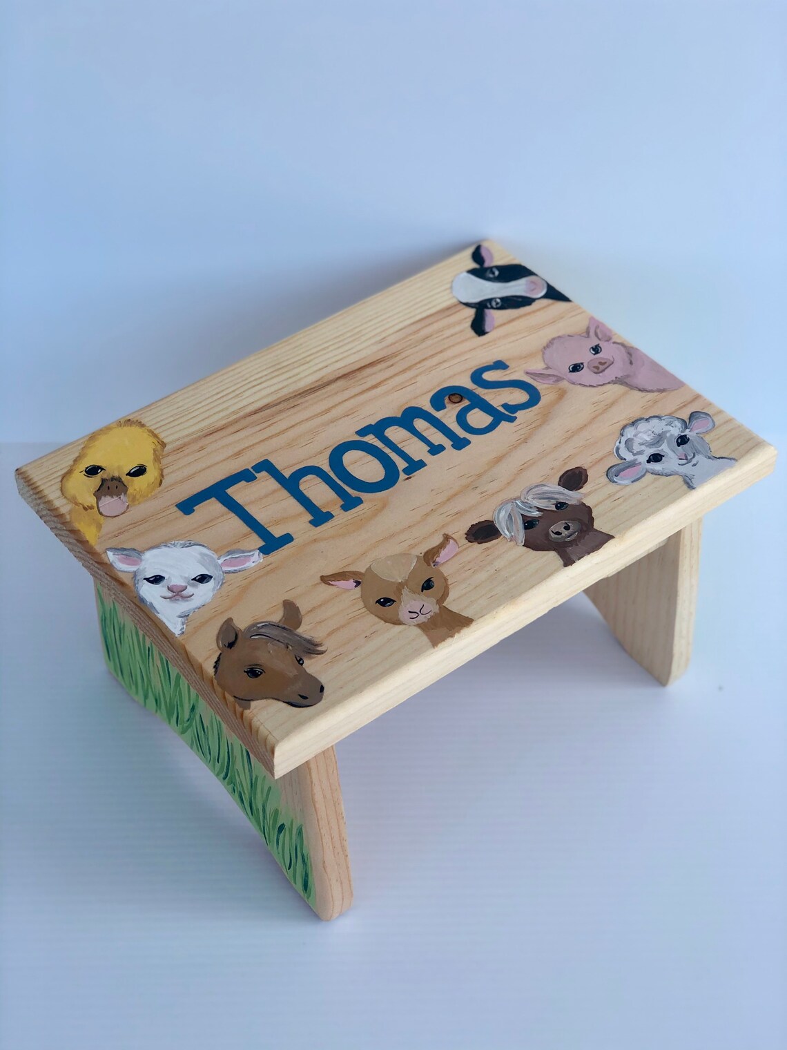 Kids Step Stool Personalized Stool for Kids Wood Stool Etsy