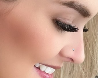 Sterling Silver Nose Stud | CZ Stone Nose Stud | Minimalist Nose Stud | Nose Ring | Nose Piercing | Nose Jewelry | Body Piercing | Nose Stud