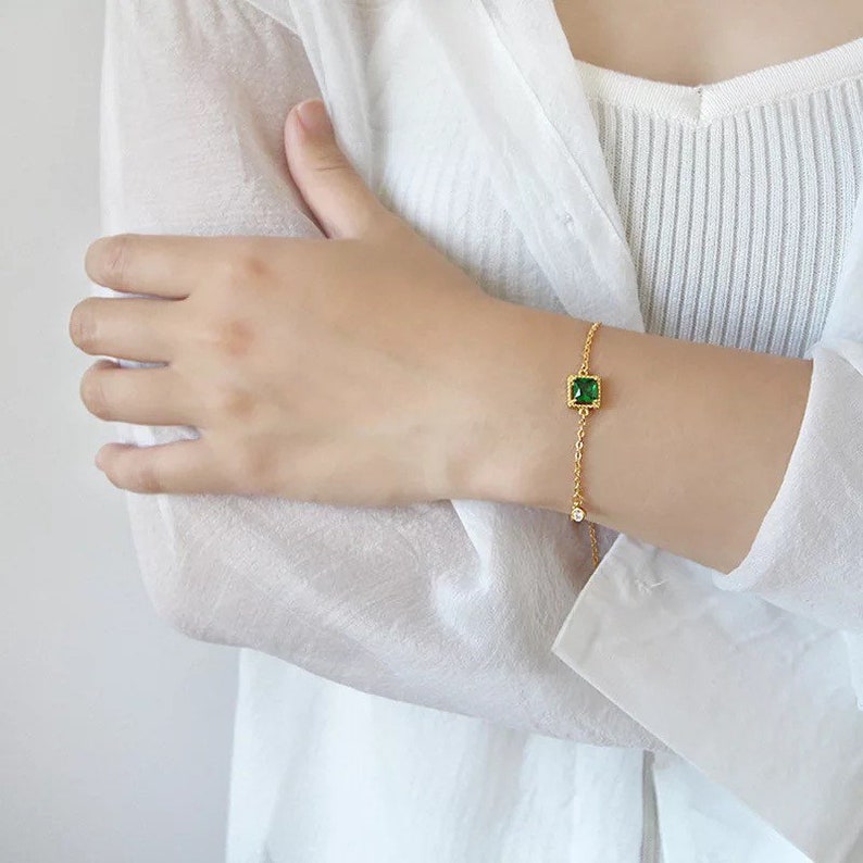 Bracelets Bridesmaid Gift 14k Everyday Bracelet Chain Bracelet Women Gift 14k Gold Filled Bracelet with Stones Opal Bracelet