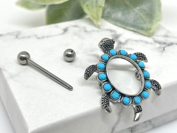Turtle on sale nipple rings