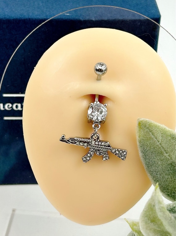 Beauty Navel Belly Button Rings Bar Crystal Flower Dangle Body Piercing  Jewelry