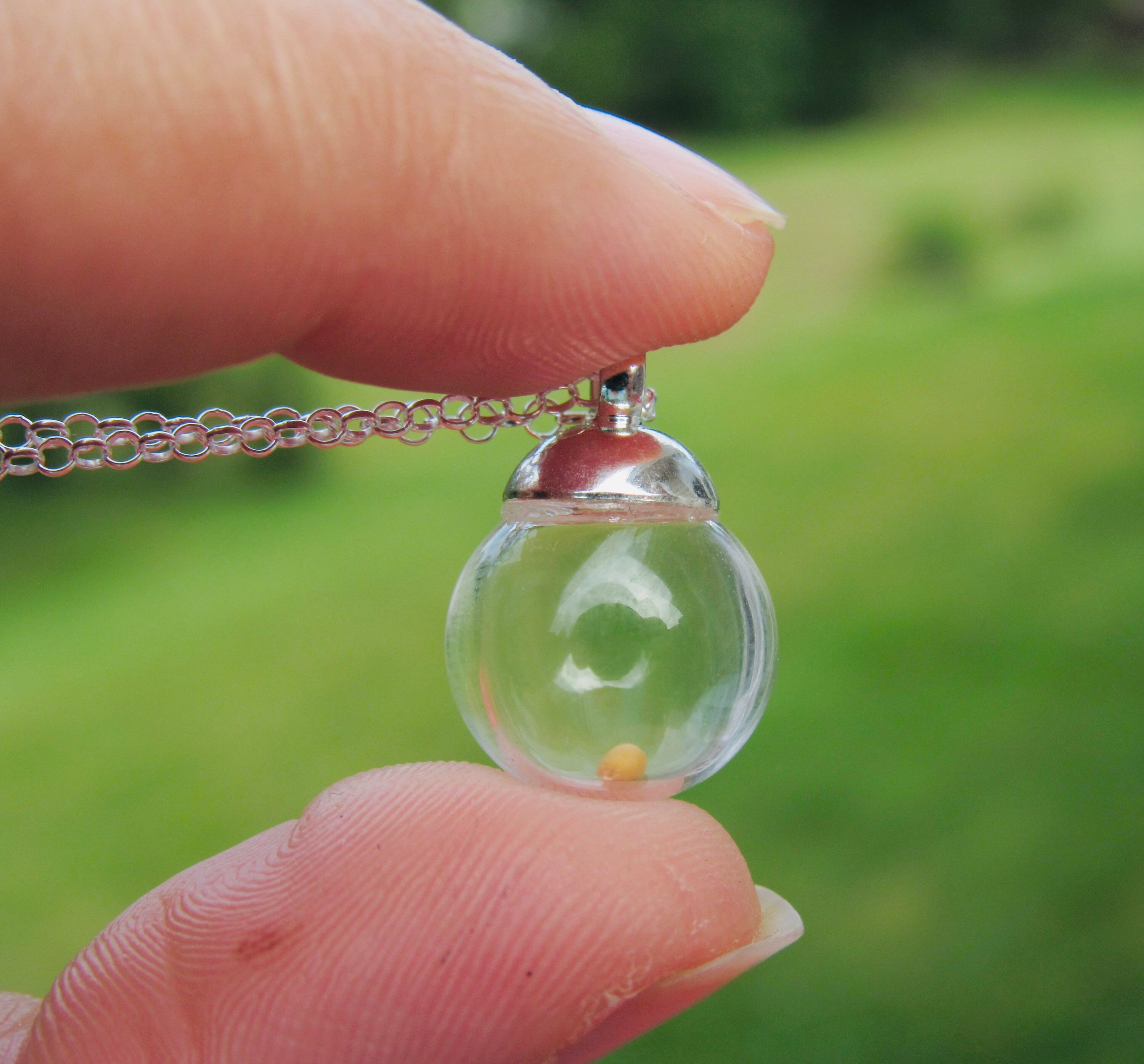 Mustard Seed Necklace Mustard Seed Jewelry Faith Necklace Etsy