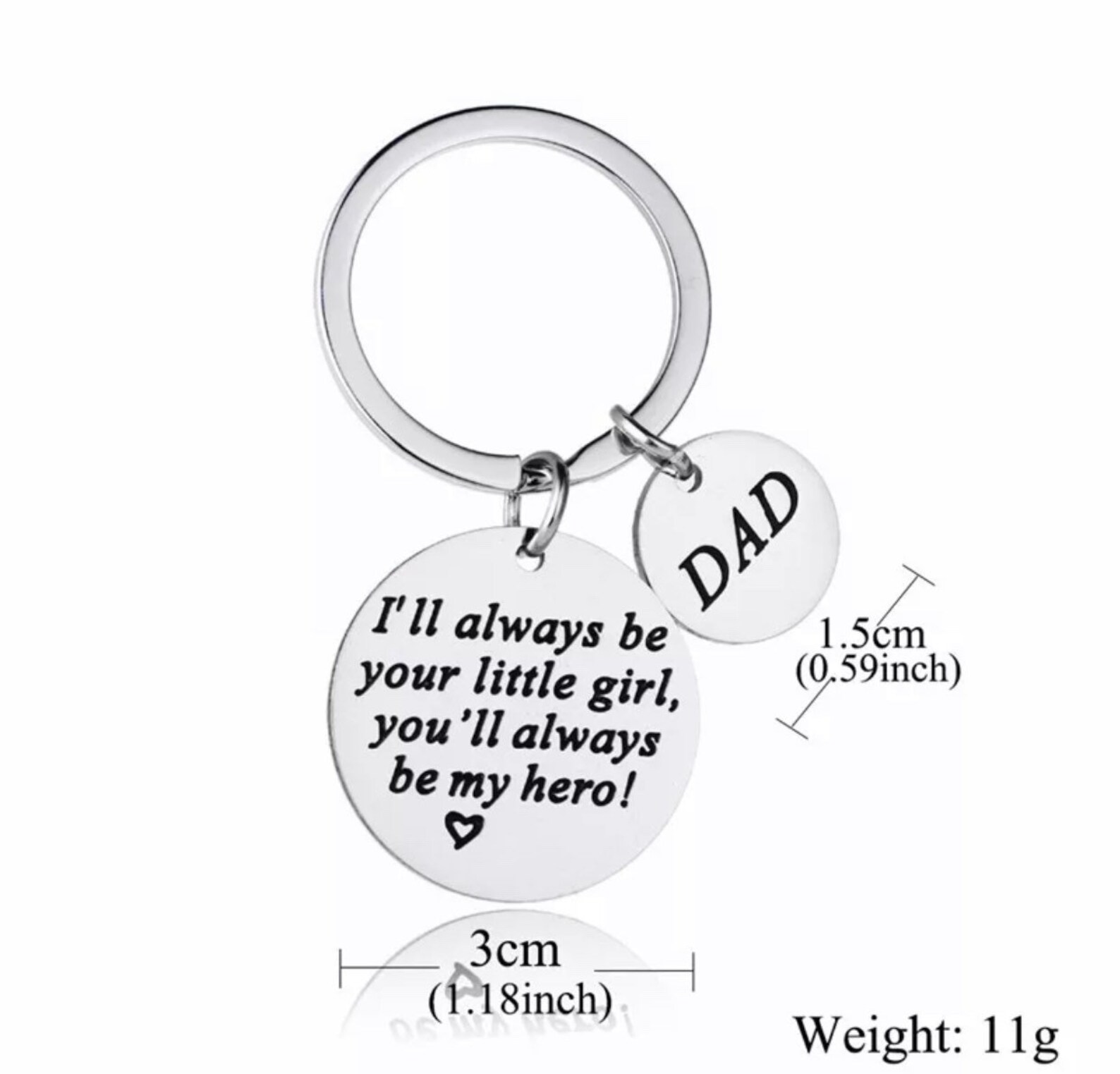Dad Gift Key Ring for Dad Fathers Gift Personalized Etsy