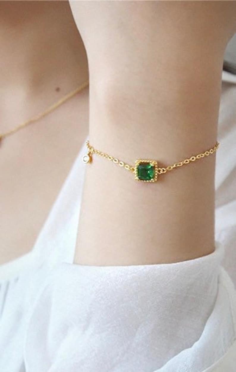 Bracelets Bridesmaid Gift 14k Everyday Bracelet Chain Bracelet Women Gift 14k Gold Filled Bracelet with Stones Opal Bracelet