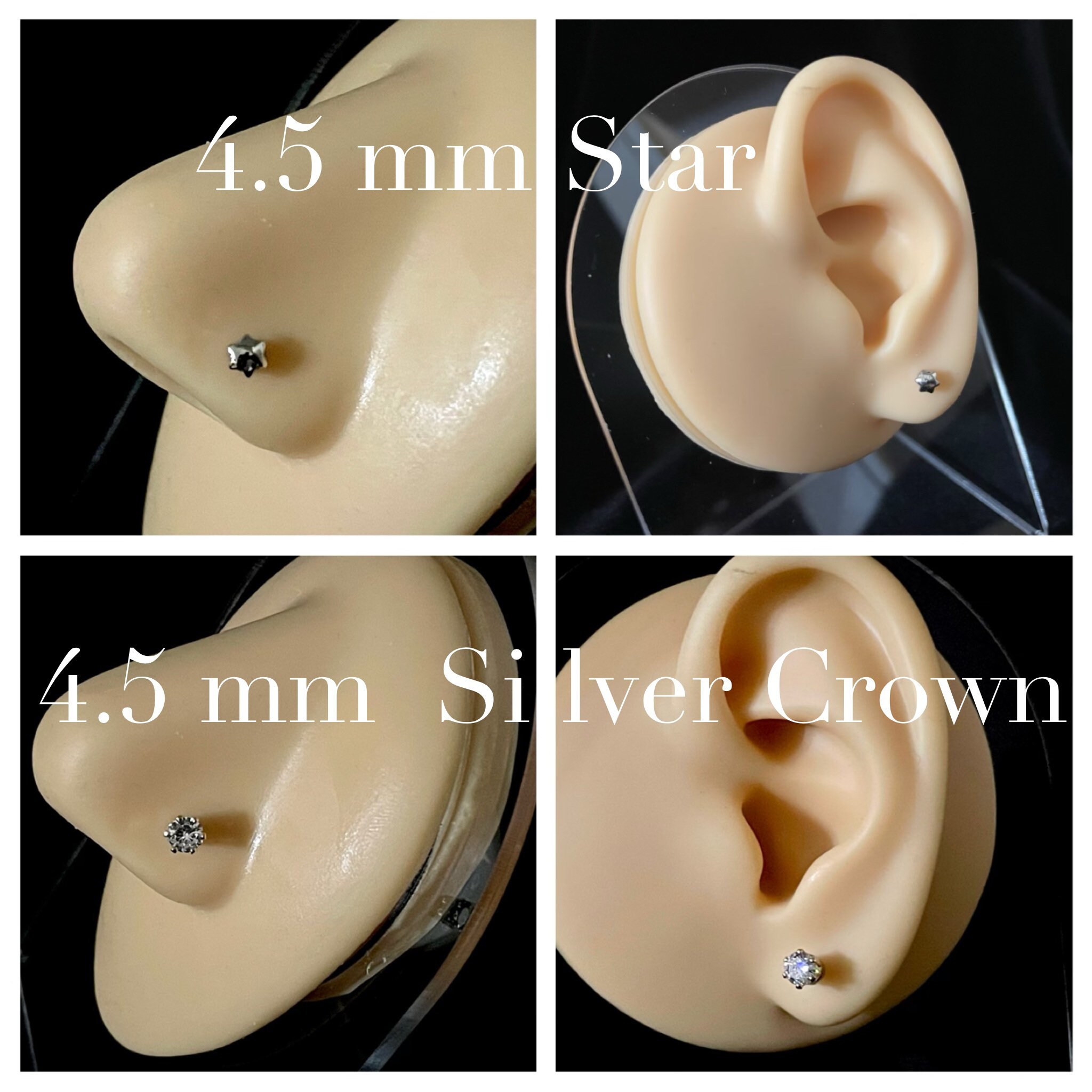 Nose Ring No Piercing Nose Stud Rhinestone Stud Etsy