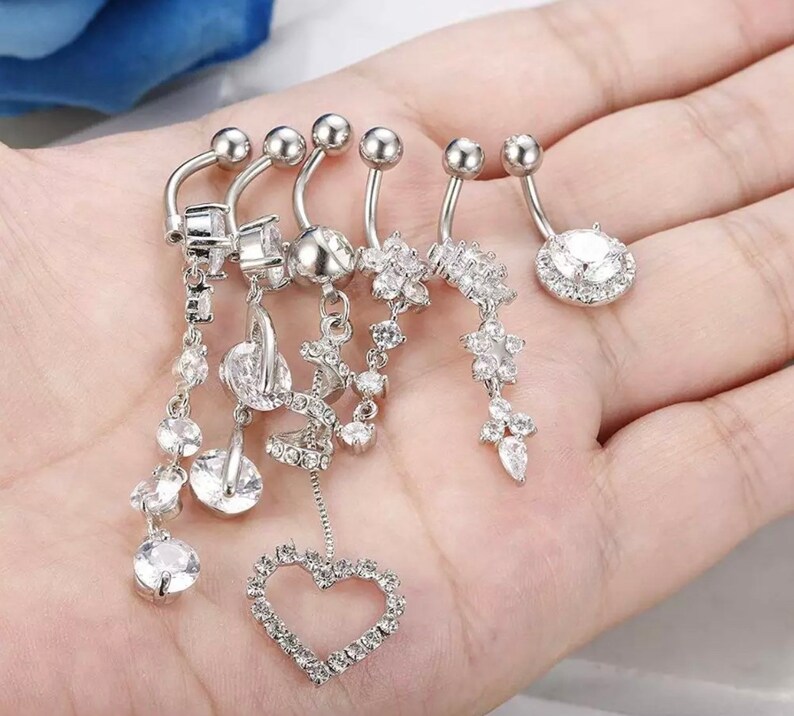 Set of 6 Belly Button Rings Belly Ring Belly Button Rings Etsy