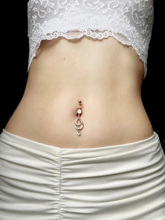 SANNIDHI 316L Stainless Steel Belly Button Rings Navel Rings for Women Girls  Navel Rings Paved With CZ Body Piercing Fancy Belly Piercing Jewelry at Rs  337.00 | Body Jewelry | ID: 2850574971648