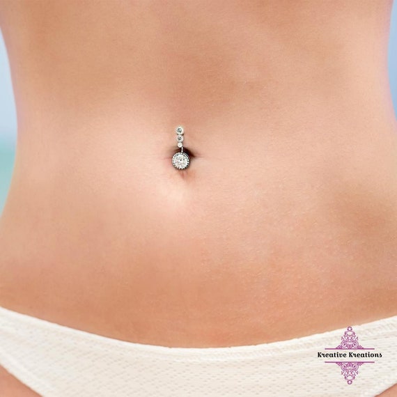 Navel Belly Button Rings Belly Piercing Crystal Surgical Steel Body Jewelry 