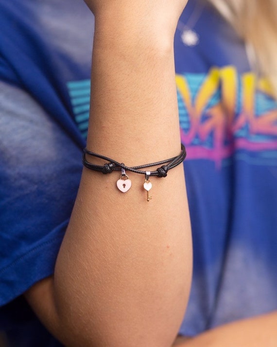 Heart lock sales key bracelet