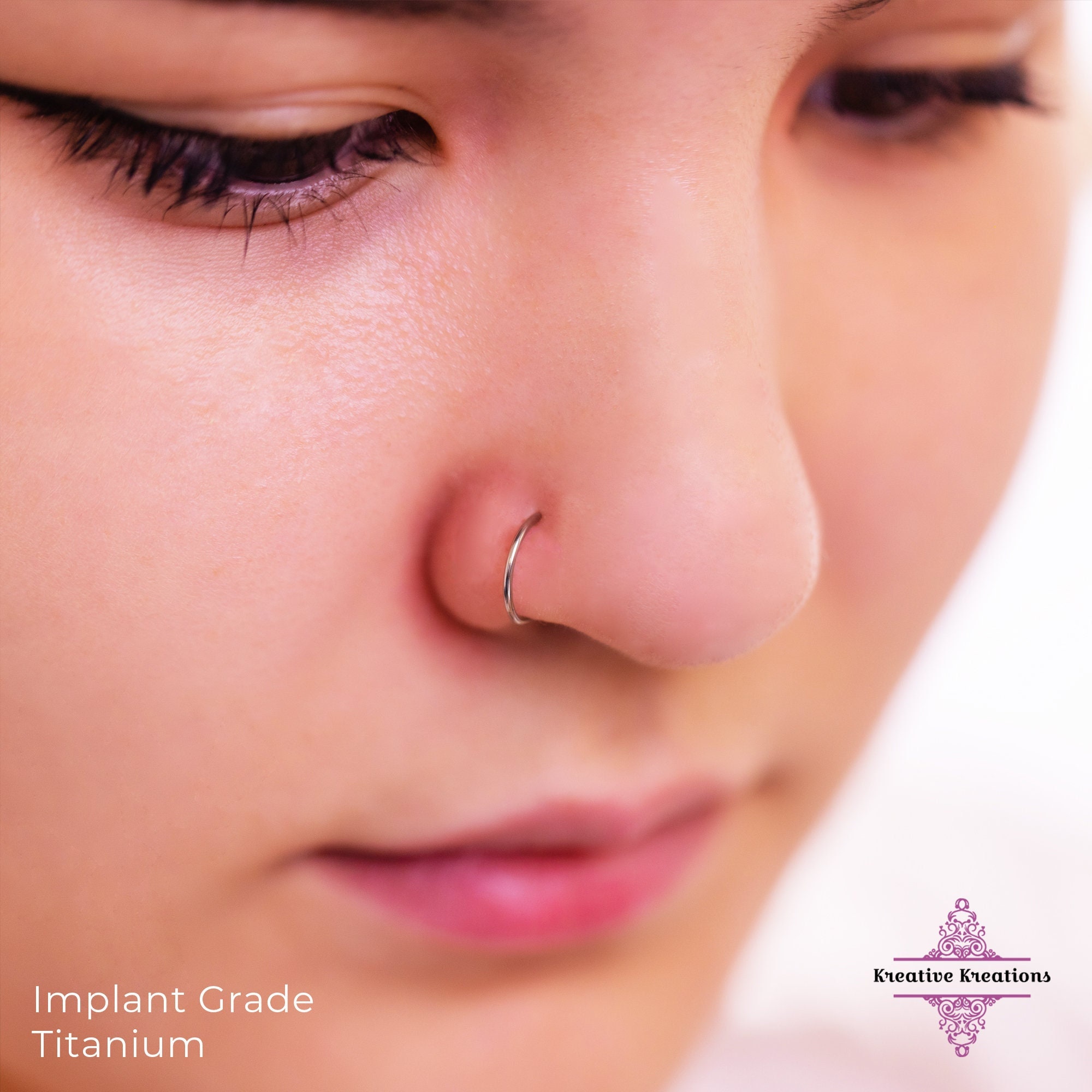 Full circle nose ring deals