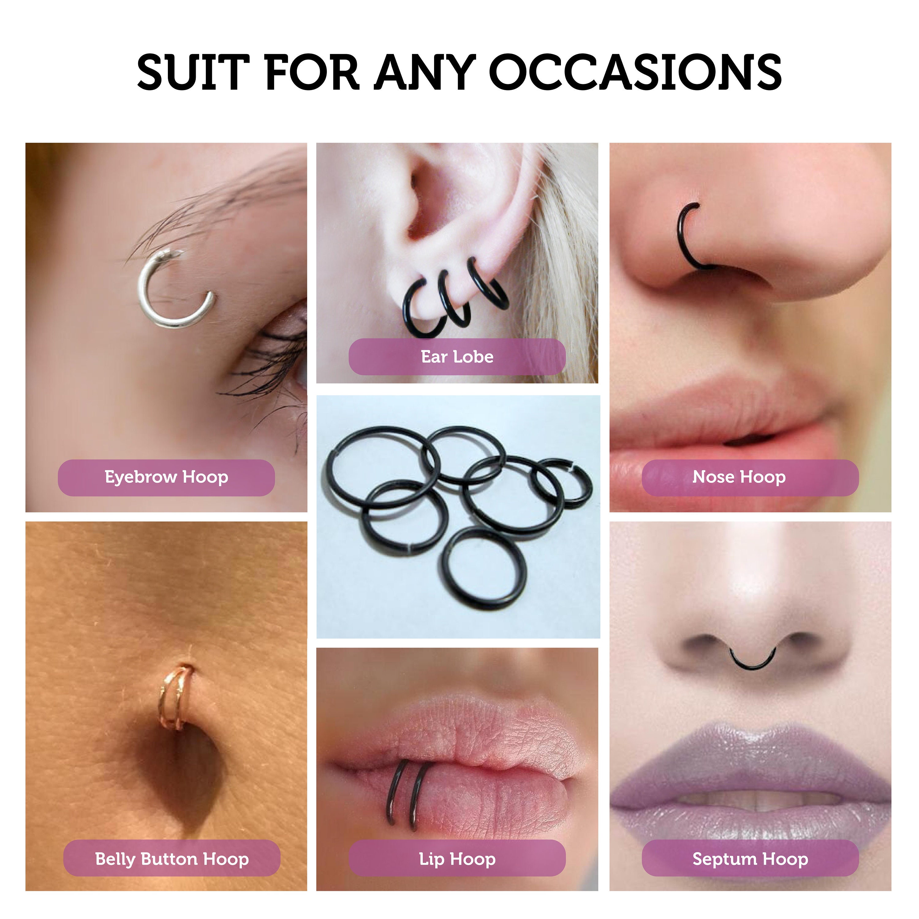 316L Stainless Steel Nose Rings Hinged Nose Ring Stainless Etsy