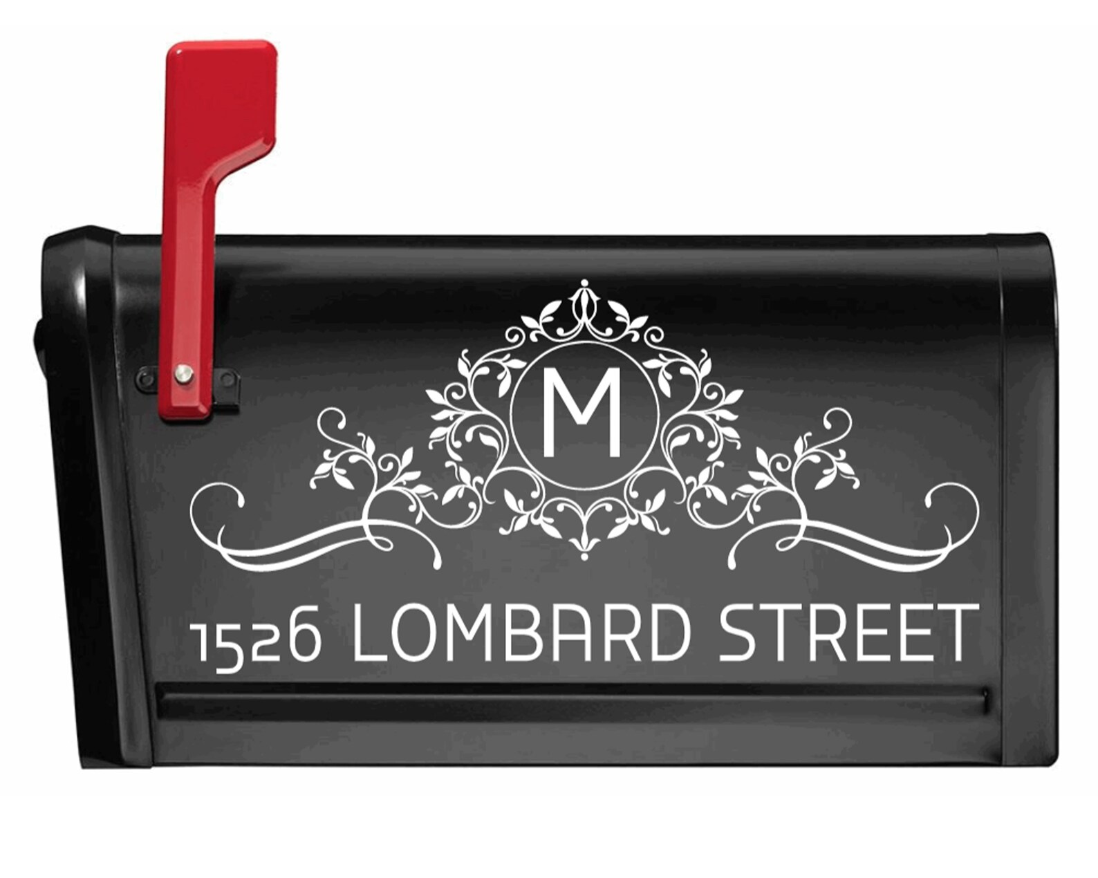 Mailbox With Address Line Vinyl Decal Beautiful Mailbox Decal Etsy