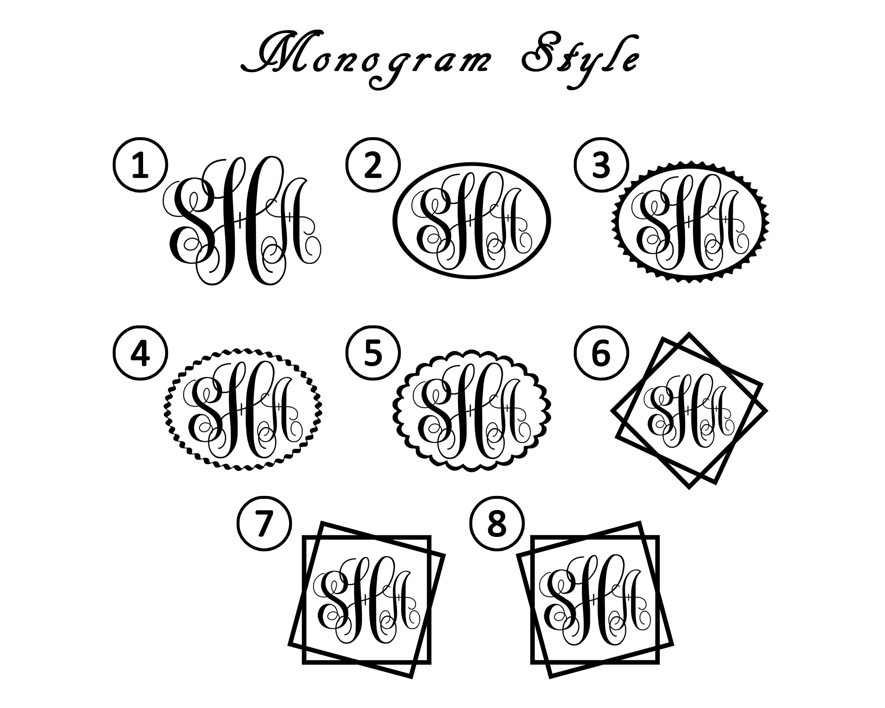 Monogram Decal, Vinyl Monogram for Tumbler, Decal for Tumbler, Decal …