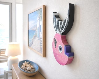 Arte de parede náutica para quarto de bebê, decoração com tema oceânico para quarto infantil, presente para chá de bebê com tema de criaturas marinhas