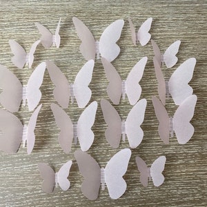 3D Translucent Paper Butterflies, 3D Paper Butterflies, 3D Paper Butterfly, Pink Paper Butterfly, Butterfly Wall Decor, Butterfly Decoration